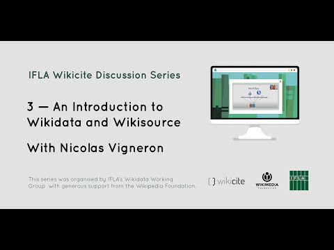 3: Wikidata and Wikisource with Nicolas Vigneron