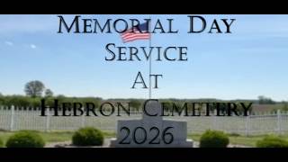 Memorial Day Service Hebron Cemetery 2026