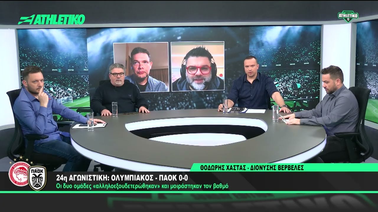 Ολυμπιακός - ΠΑΟΚ 0-0: Δ. Βερβελές, Θ. Χαστάς & η ομάδα του Athletiko FC σχολιάζουν το ντέρμπι