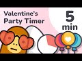 5 Minute Valentine's Party Timer for Kids (Visual Countdown)