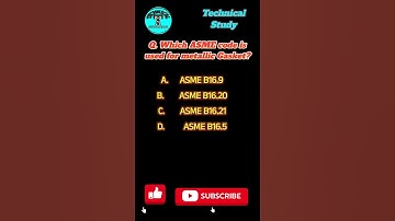 Which ASME code is used for metallic gaskets ? | Piping interview questions | #gaskets #flanges