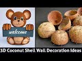 Coconut shell wall hanging diy panda bear coconut shell craft ideas easy wall decoration ideas