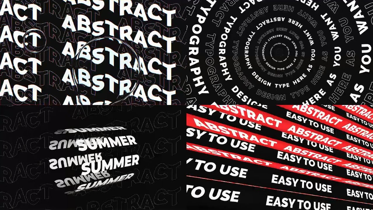 50 Motion Design Typography After Effects Template YouTube