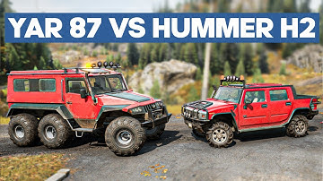 YAR 87 VS Hummer H2 SnowRunner Vehicles Comparison
