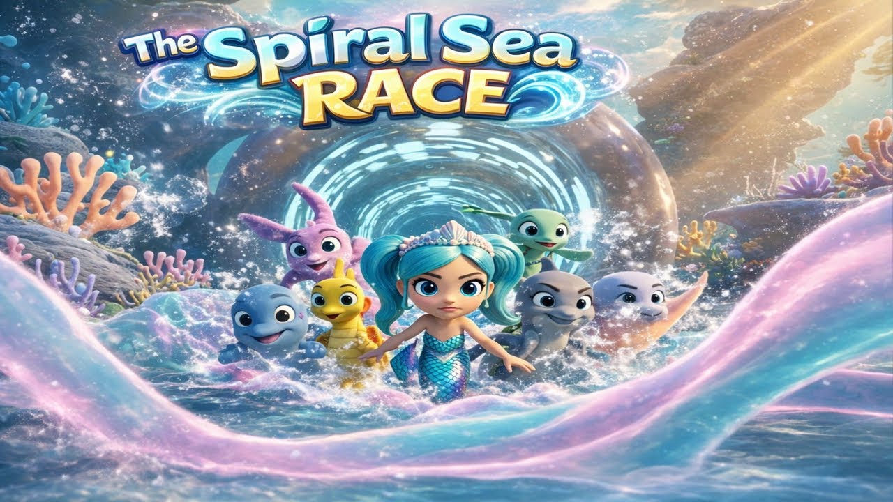 The Spiral Sea Race 🌊🐬  Shelly & Friends Learn Teamwork  Funny Ocean Cartoon