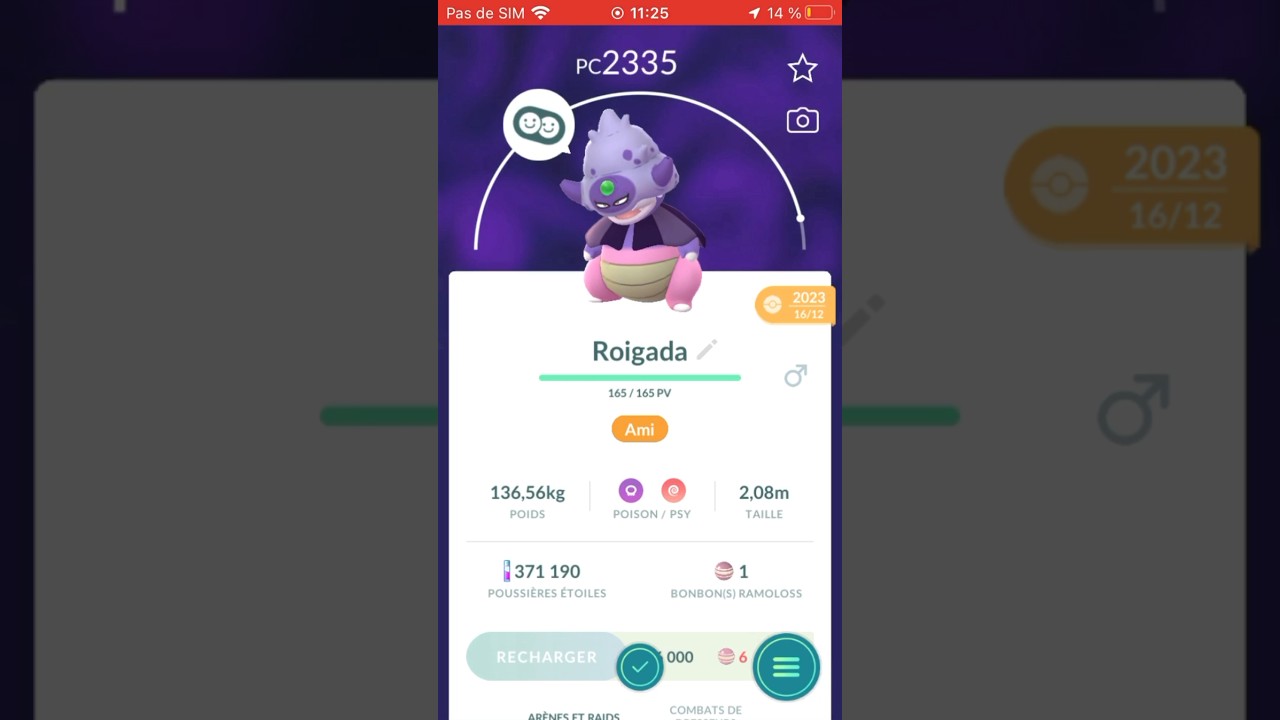 Évolution en roigada