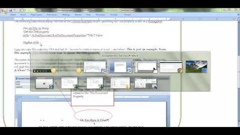 Accessing Word VBA Document Properties