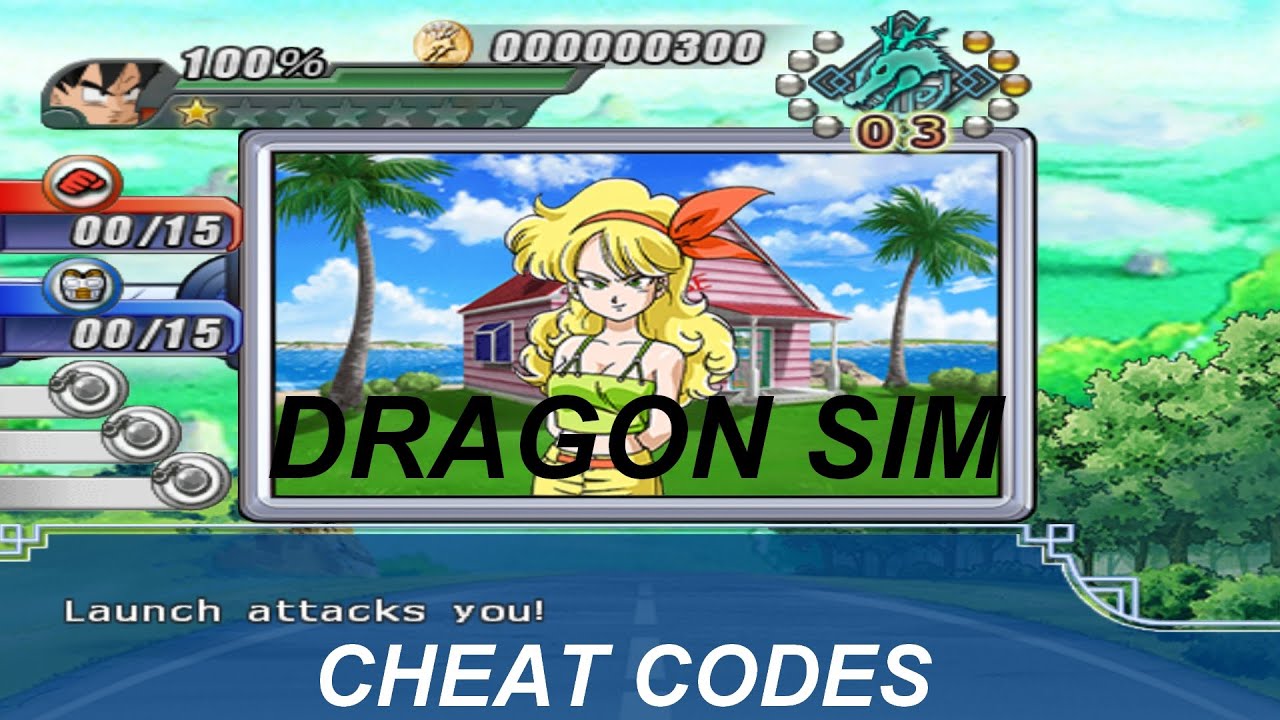 Dragon Sim Cheat Codes (Changed opponents & Stages) for DBZ
