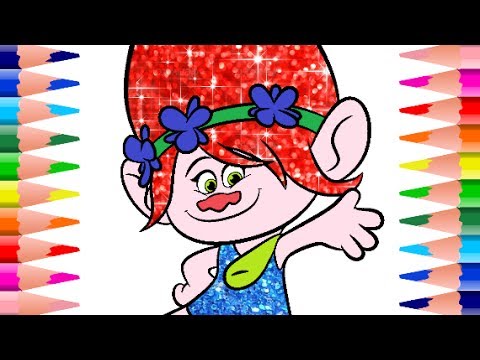 How to Draw Princess Poppy from Trolls - DrawingTutorials101.com  Poppy  coloring page, Disney coloring pages, Cartoon coloring pages