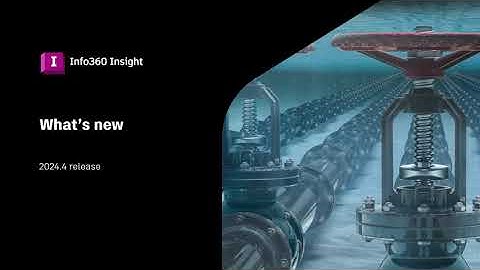 Info360 Insight 2024.4 update
