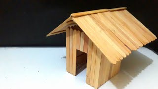 Cara Membuat Miniatur Rumah Sederhana Dari Stik Es Krim