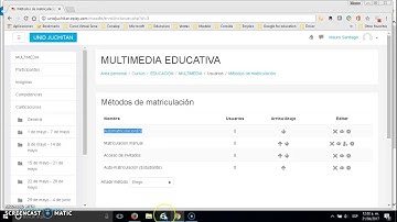 Curso moodle 3.2.2 video 8. Automatricularse a un curso