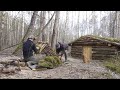 biggest moss dugout , survival with subscriber , bushcraft