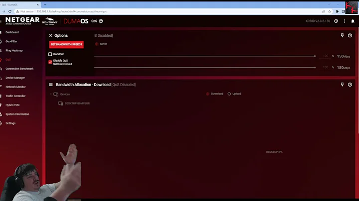 XR500 Netgear Nighthawk Limiting Speeds - Disable QoS
