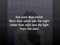 Lana del rey blue velvet lyrics