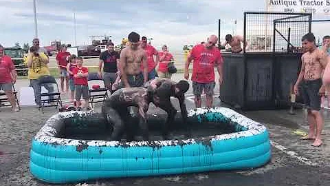 Cody and Cory Hicks mudwrestling at the Magnolia F...