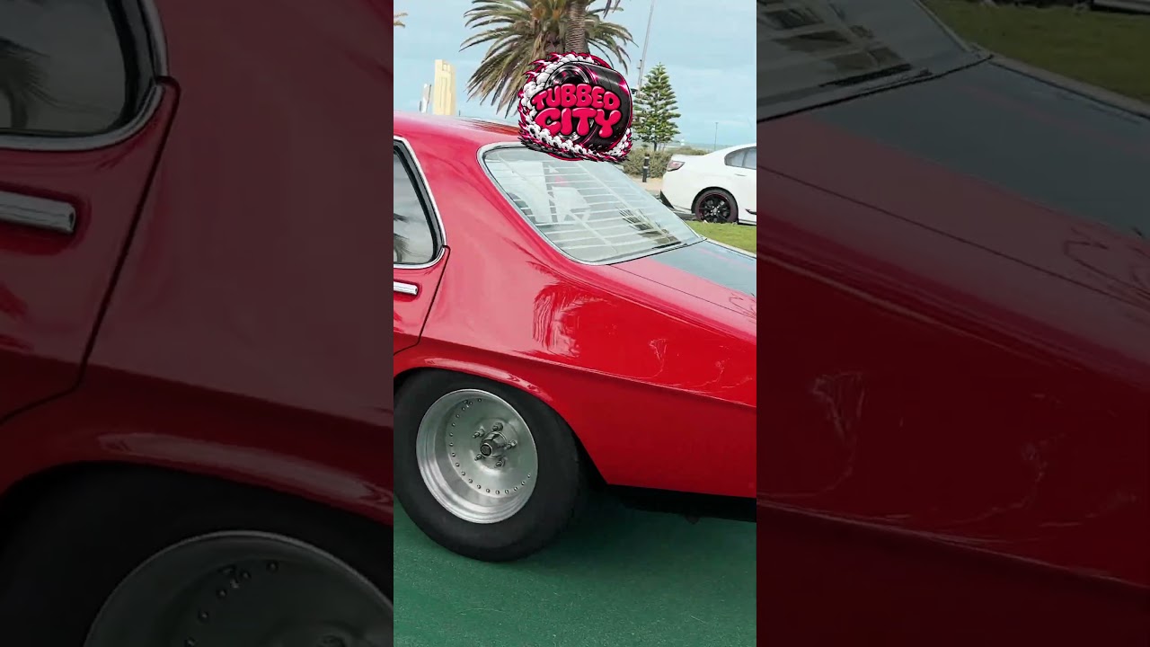 Red GTS Monaro cruising through St Kilda 🔥🇦🇺