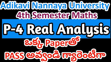 AKNU sem 4 Maths paper 4 Real Analysis Model Question Paper #aknu_sem4_maths_paper4_Real_ananalysis
