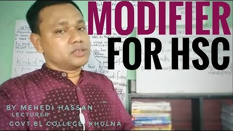 MODIFIER FOR HSC | HSC ENGLISH 2ND PAPER | MEHEDI HASSAN SIR