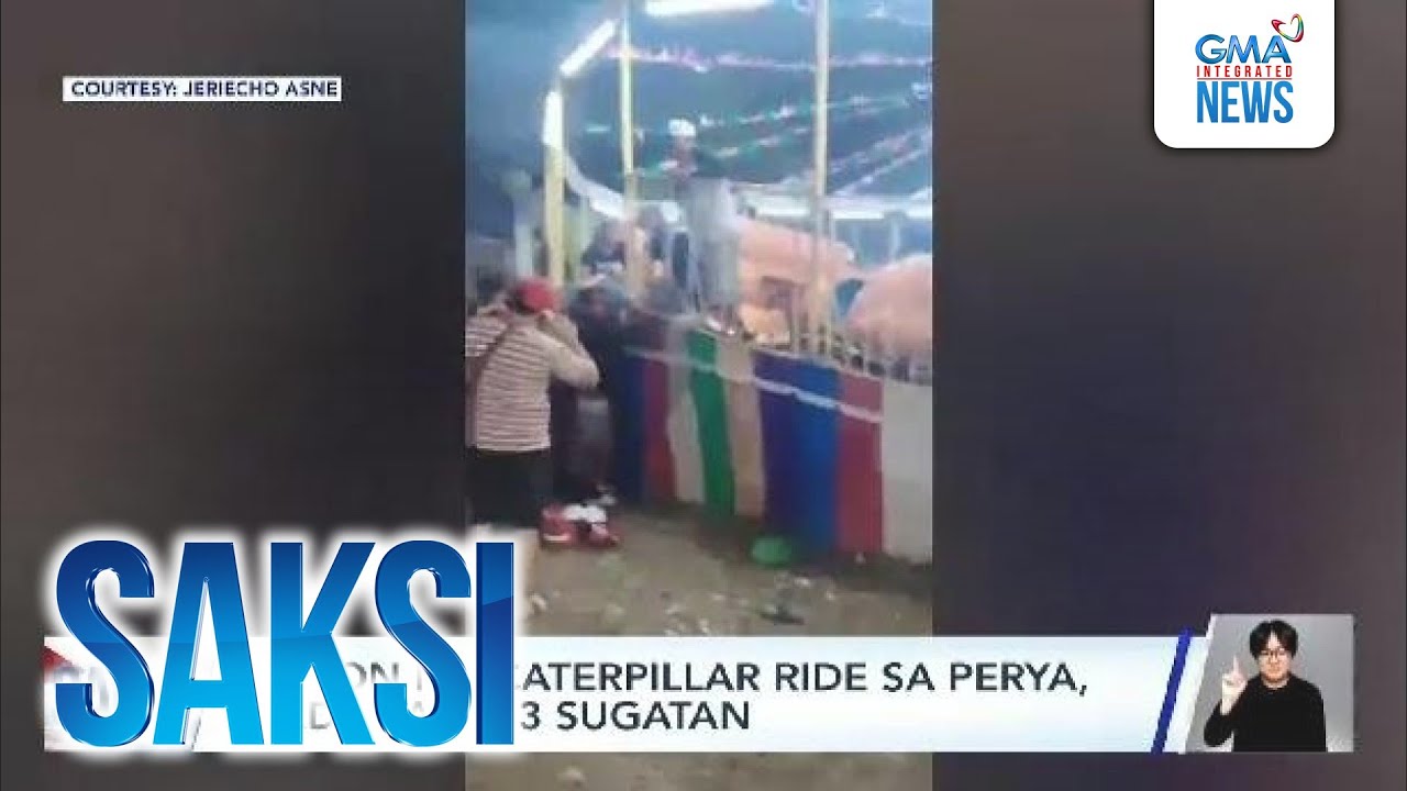 Bagon ng caterpillar ride sa perya, nadiskaril; 3 sugatan | Saksi