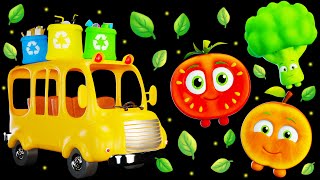 Funky Fruits Baby Sensory Wheels On The Bus Save The Earth Song Fun Dance Party