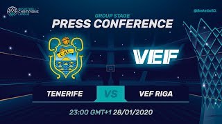 Iberostar Tenerife v VEF Riga - Press Conference - Basketball Champions League 2019