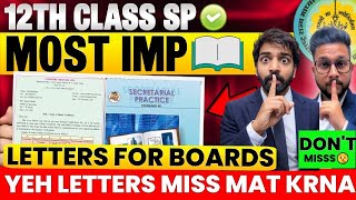 12Th Sp Most Important Letters For Board 2026 12Th Sp Board Exam 2026 Jr College