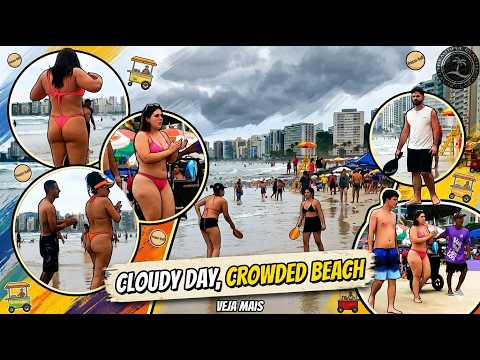 4K 🇧🇷 Beach Walk on a Cloudy Day 4K 🇧🇷 BRAZIL