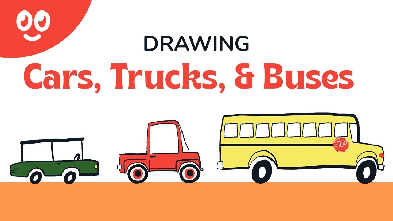 How to Draw a Car, Truck, and Bus Step By Step - YouTube