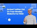 How to embed Twitter list on Weebly FOR FREE? #sociablekit #weebly #free #embed #twitter