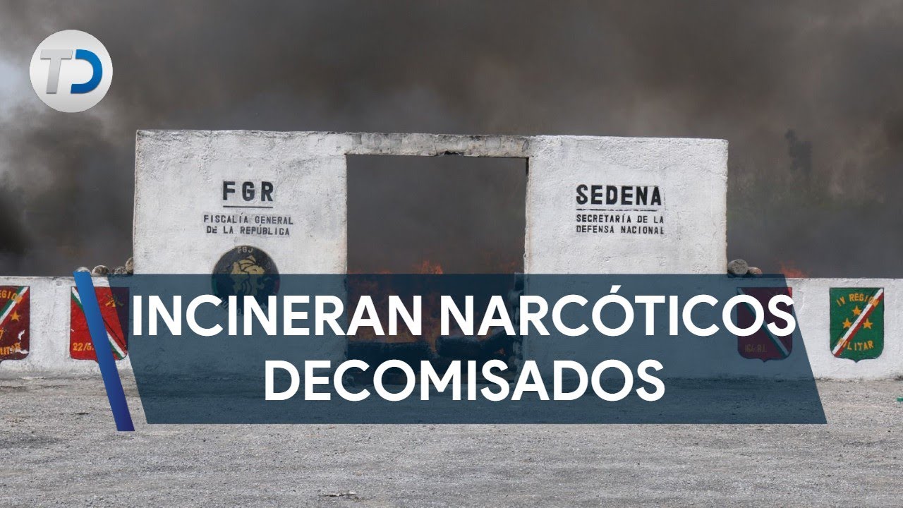 The FGR and SEDENA incinerate more than a ton of seized narcotics.