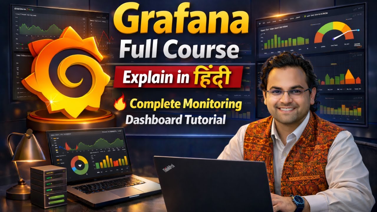 Grafana Full Course explain in Hindi | Complete Monitoring Dashboard Tutorial | DevOps Tutorial