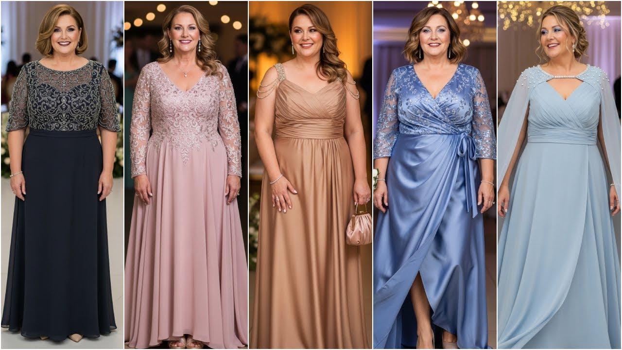 Шикарные платья для матери невесты больших размеров, скрывающие живот