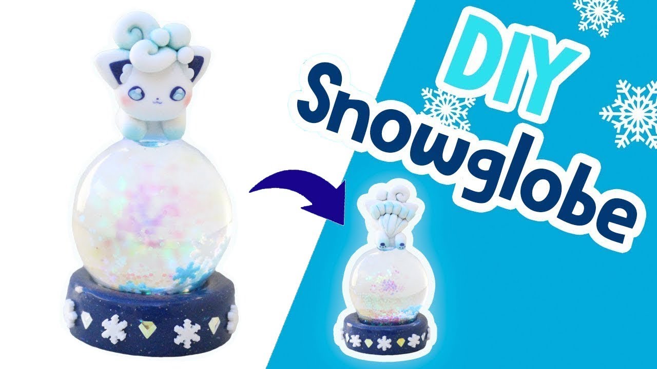 DIY ALOLAN VULPIX SNOWGLOBE - POKEMON TUTORIAL