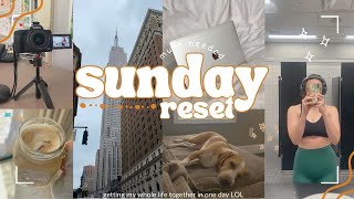 SUNDAY RESET ROUTINE  self-care, recharging, productive day, meal prep, summer haul *aesthetic*