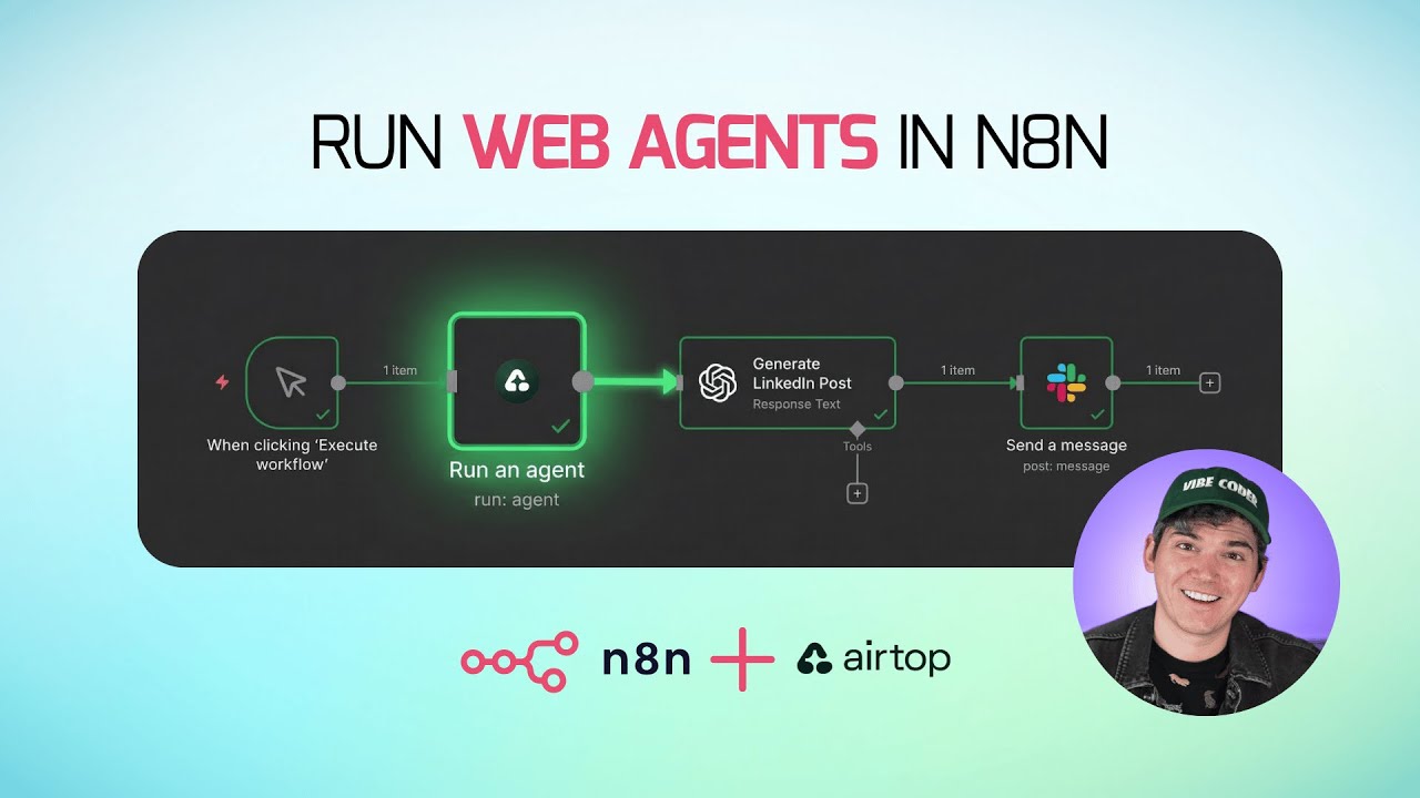 Airtop Web Agents integrated with n8n for website automation