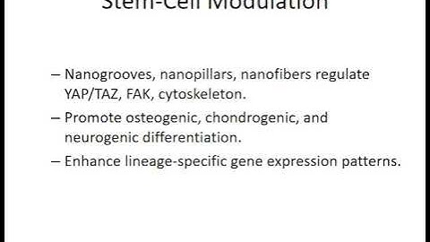 Nanotechnology and tissue engineering