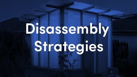 Disassembly Strategies | urbanNext Lexicon