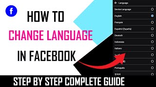 how to change language in facebook