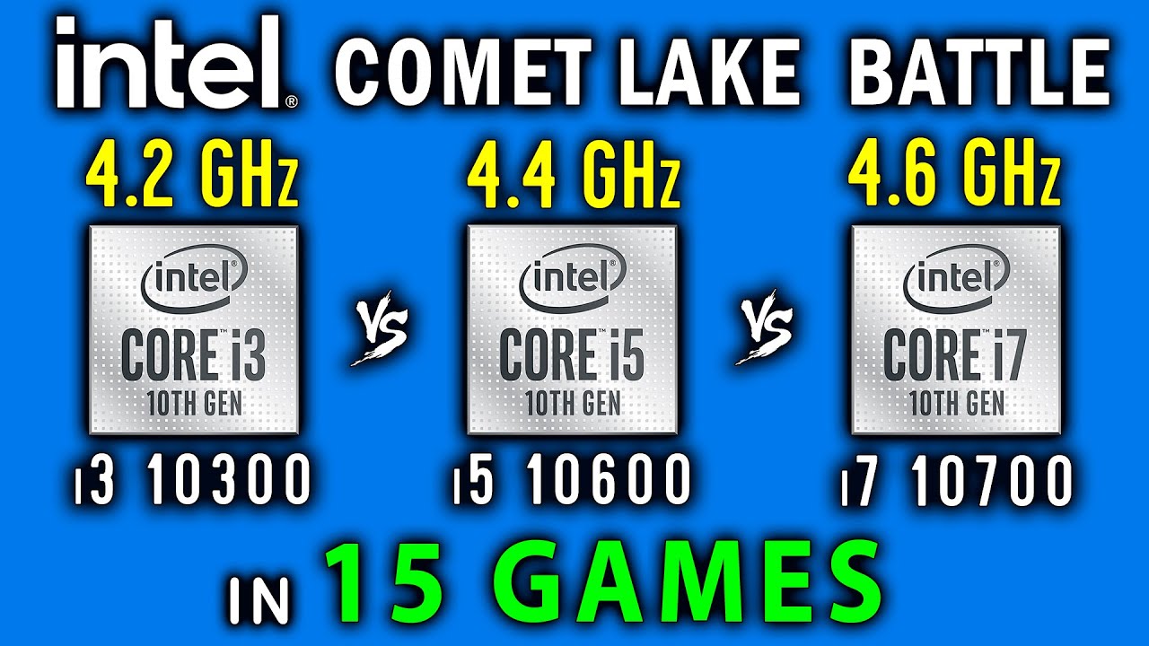 i3 10300 vs i5 10600 vs i7 10700 non К Test in 15 Games or Comet