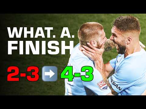 Melbourne City 4-3 Western Sydney | 7 GOALS & A 90TH-MINUTE WINNER 🤯