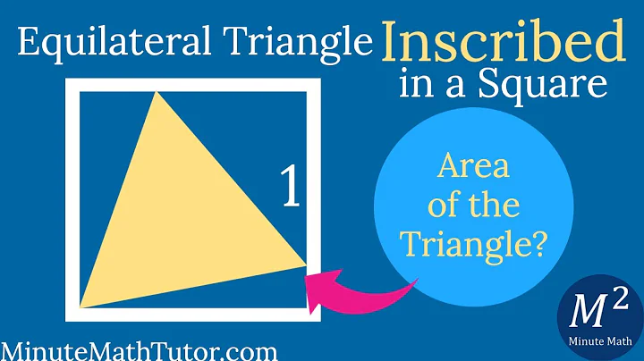Equilateral Triangle Inscribed in a Unit Square | What is the Area of the Triangle? | Minute Math