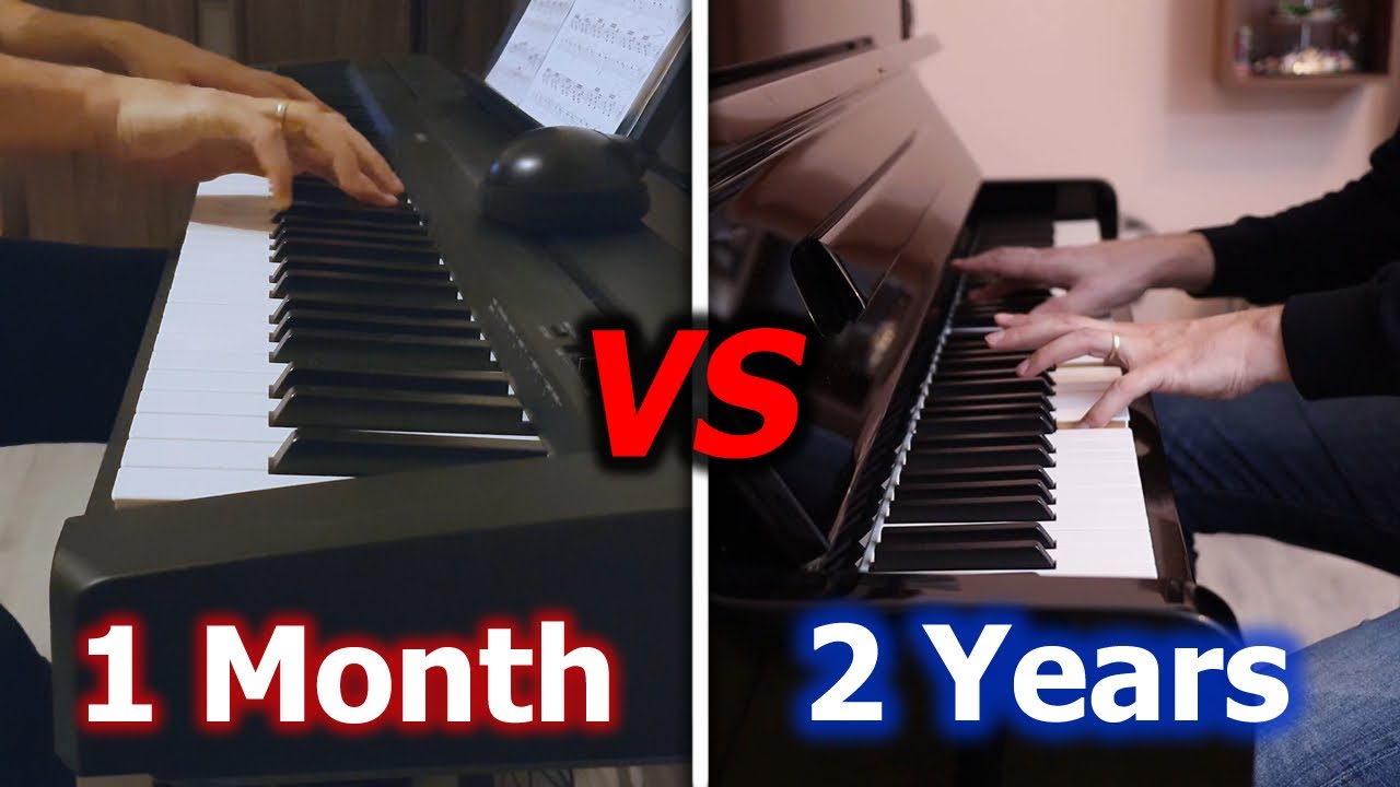 Adult beginner pianist - 2 years progress video