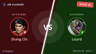 S68 War 11: Shang Chi vs 28 Lizard