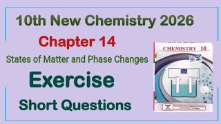10Th Class Chemistry New Book 2026 Chapter 14 || Exercise Short Questions