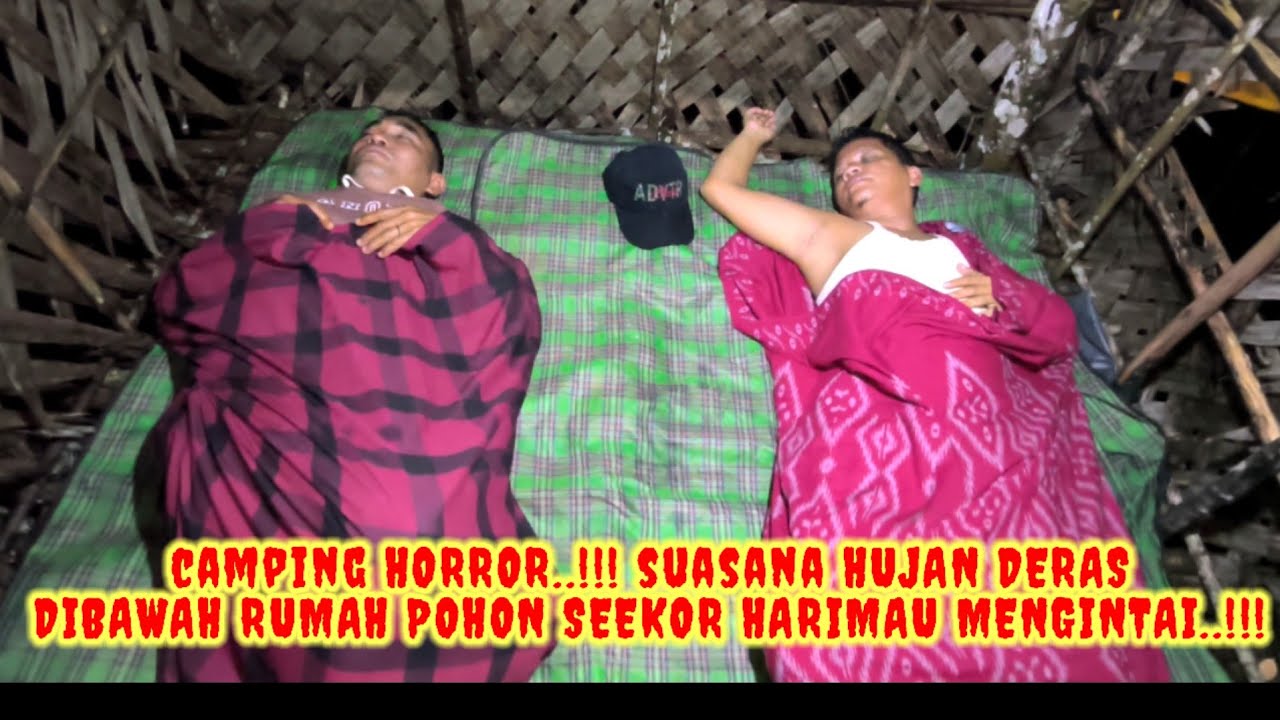 Horror‼️ Hujan badai semalaman dan Harimau mendatangi pondok kami..!!!