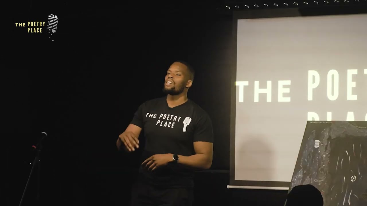 Griot Gabriel delivers his piece ‘ Constant Rage’ at the last Poetry Place event.