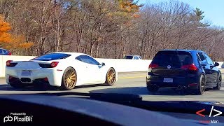 Quick video of a ferrari 458 doing highway pull with golf r apr tuned
stage 3+. apologies for the lack videos this week, i've been sick
going on 7 day...