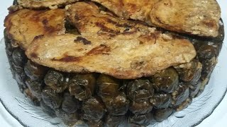 أطعم طاجن ورق عنب بشرائح البانيه المشوى (أكلنا بالمصري)