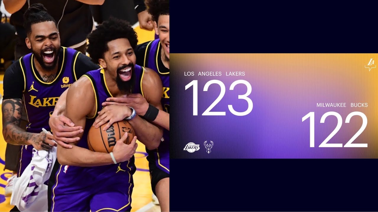 Lakers Fans react to 123-122 WIN against Bucks - YouTube